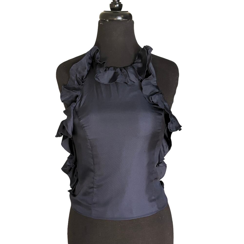 J.Crew Collection Navy Halter Top XS NWT Blue